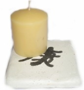 craftbits Plaster Candle Plate